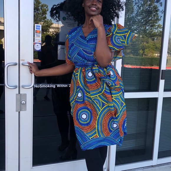 African wrapping dress for women Ankara print - Picture 4 of 7